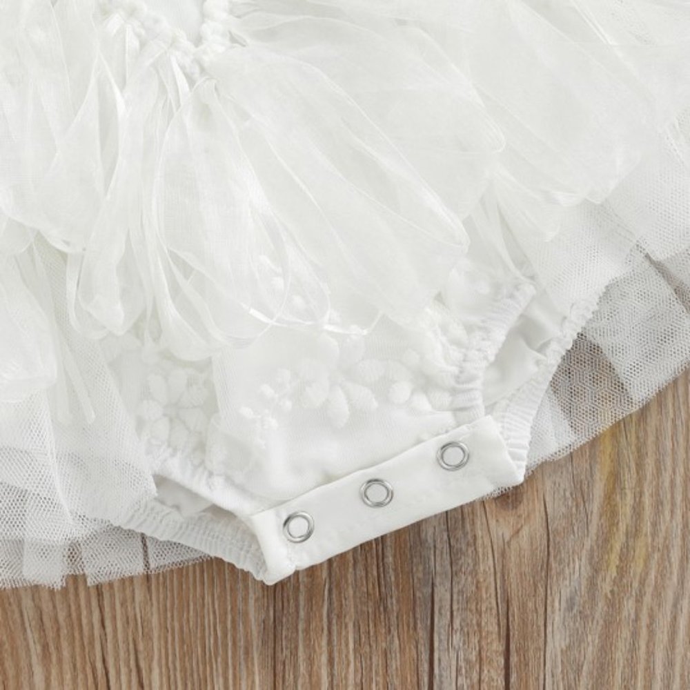 Floral Lace Boho Birthday Outfit Dress Clothes Easter White Romper Baptism_5